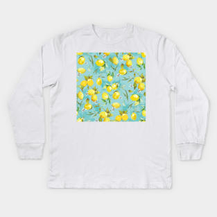 Watercolor lemons 1 Kids Long Sleeve T-Shirt